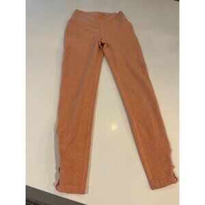 Beyond Yoga Peach Leggings With Crisscross Ankle Detail High Waist Soft Stretch